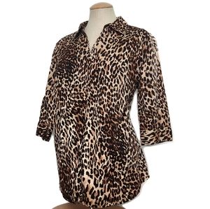 Lane Bryant Leopard Print Blouse Size 14